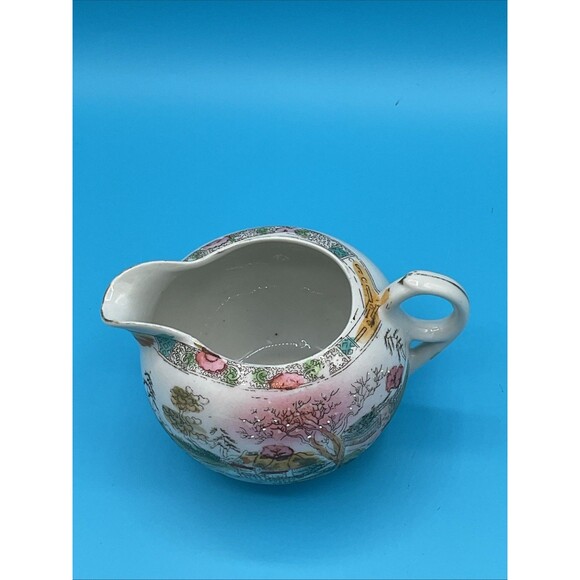 Vintage Japanese Geisha In Boat Porcelain Hand Painted Creamer Made in Japan - Picture 11 of 12